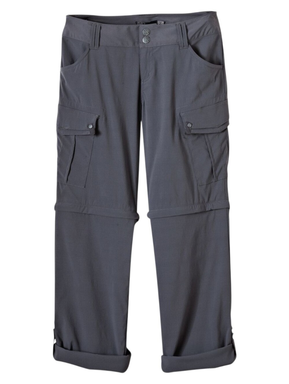 prAna Sage Convertible Pant Women 6 Grey Ripstop - Picture 3 of 15